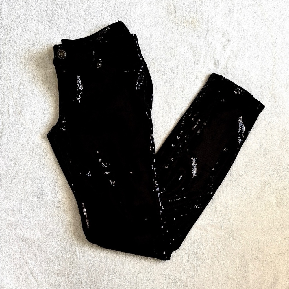 The Limited Black Sequin Skinny Jeans